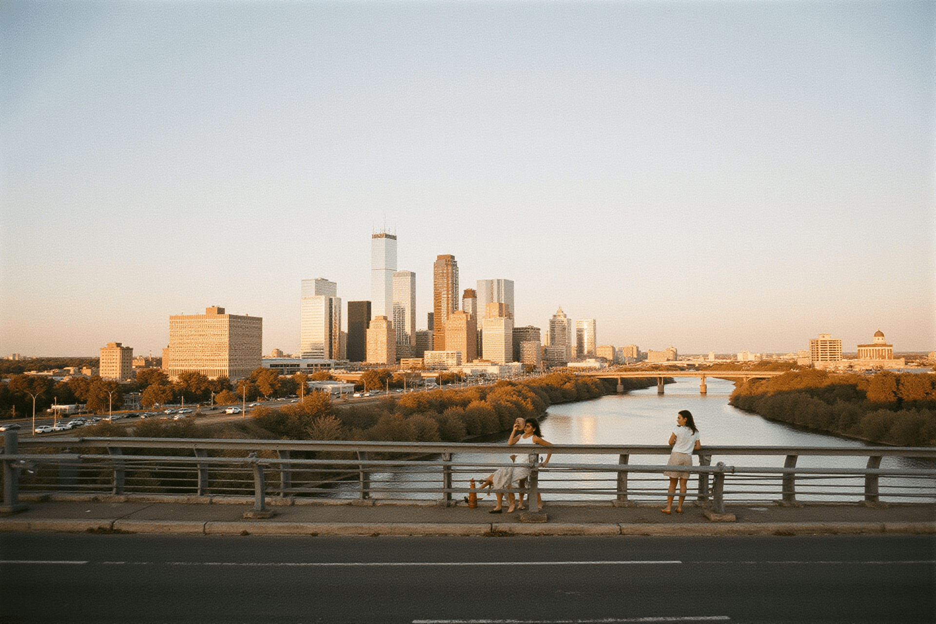 Dallas Texas skyline at golden hour