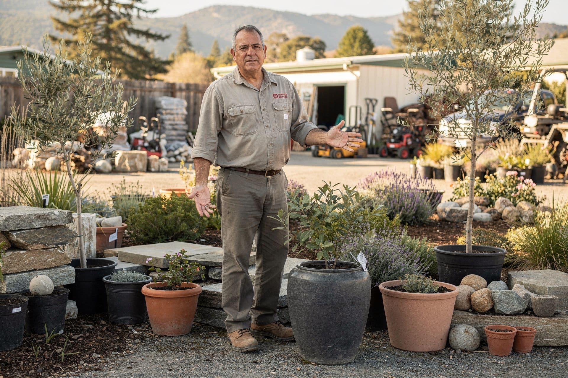 Salvador Cortez, Owner and Lead Landscape Designer of Sierra Crest Landscaping a landscaping business in Northern California standing with a grounded, confident posture