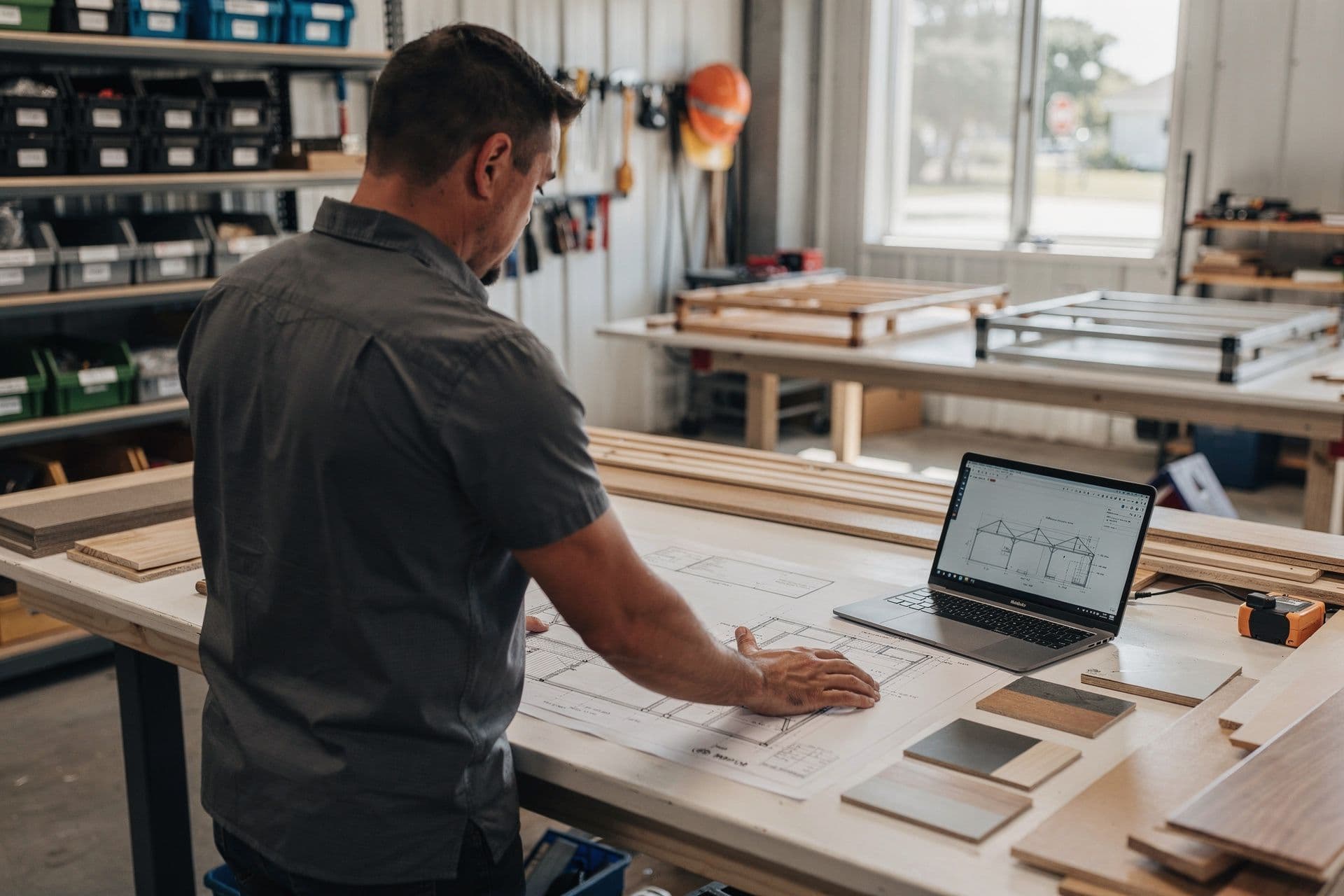 Yancy Fernandez, Owner & General Contractor of VerticalBuild Solutions a construction business in Central Florida standing at ease